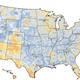 The percentage of Americans who understand that climate change is human-caused, by county. Source: Yale Program on Climate Change Communication